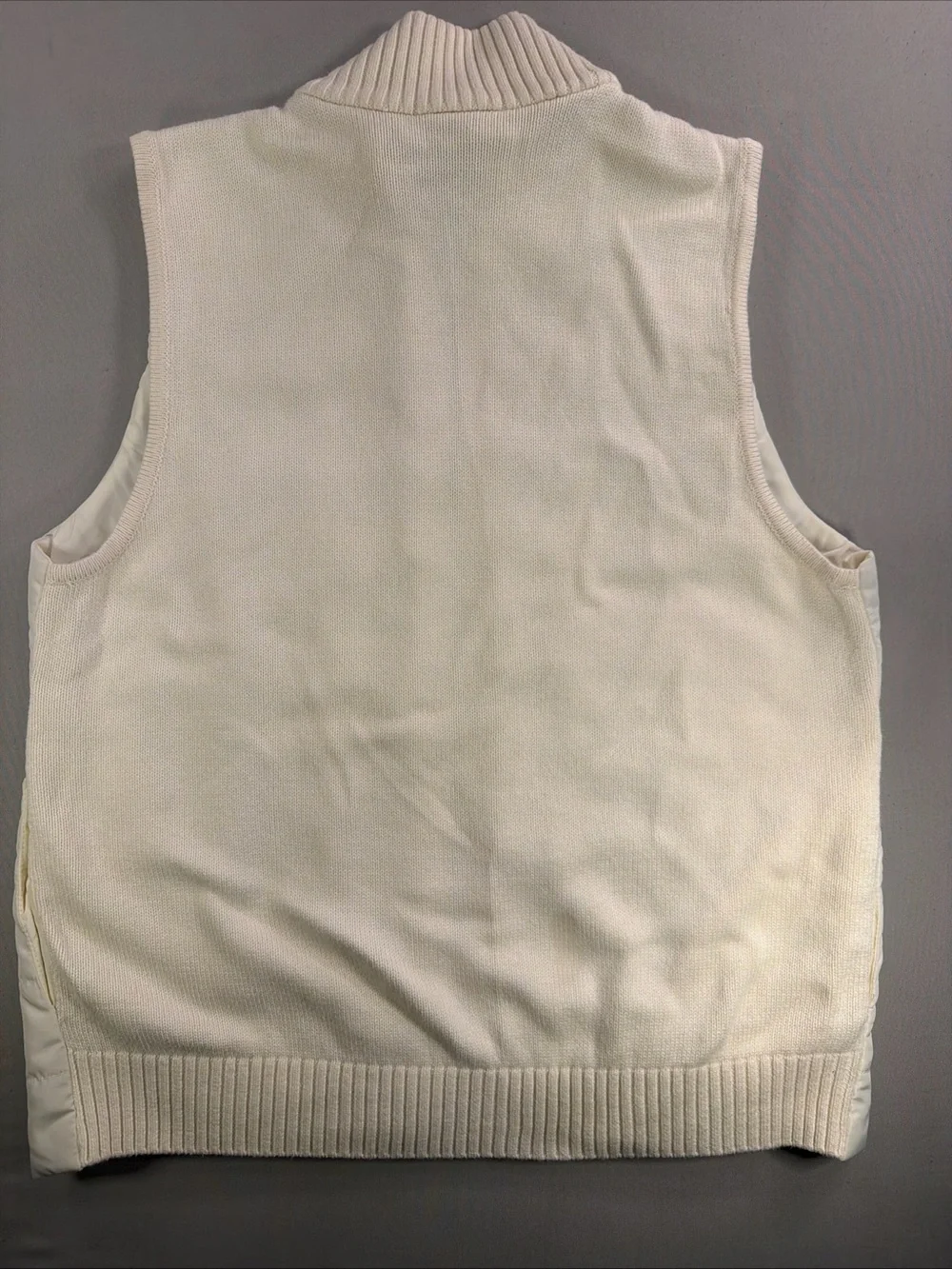 Michael Kors Cream Ribbed-Knit Zip Jacket